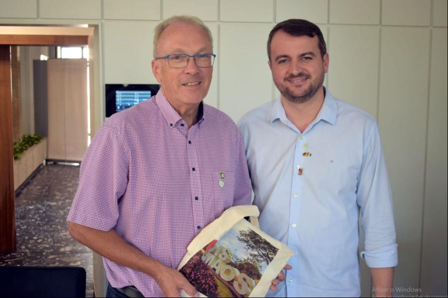 Com o prefeito de St. Wendel