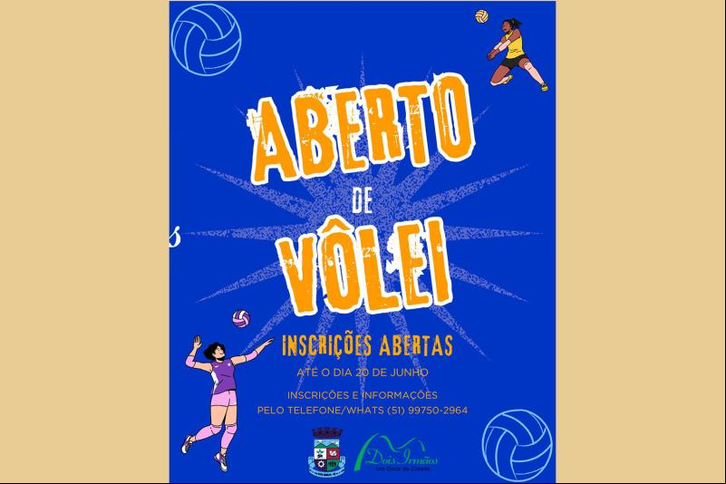 Dois Irmãos abre inscrições para o Campeonato Aberto de Voleibol 2025
